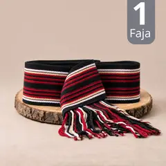UTILISIMO - Faja Huaso Juvenil Fiestas Patrias Bailes Típico Negro Multicolor