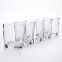 GENERICO - Set 6 Vasos Vidrio Whisky Cocteles Trago Corto Bar Piscolero