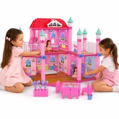 GENERICO - Casa De Munecas Dream Villa 148 Piezas Con Accesorios Juego Infantil Para Ninas