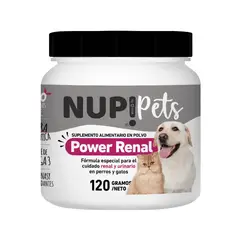 NUP - Pets Power Renal 120 g suplemento con probióticos para cuidado renal de perros y gatos