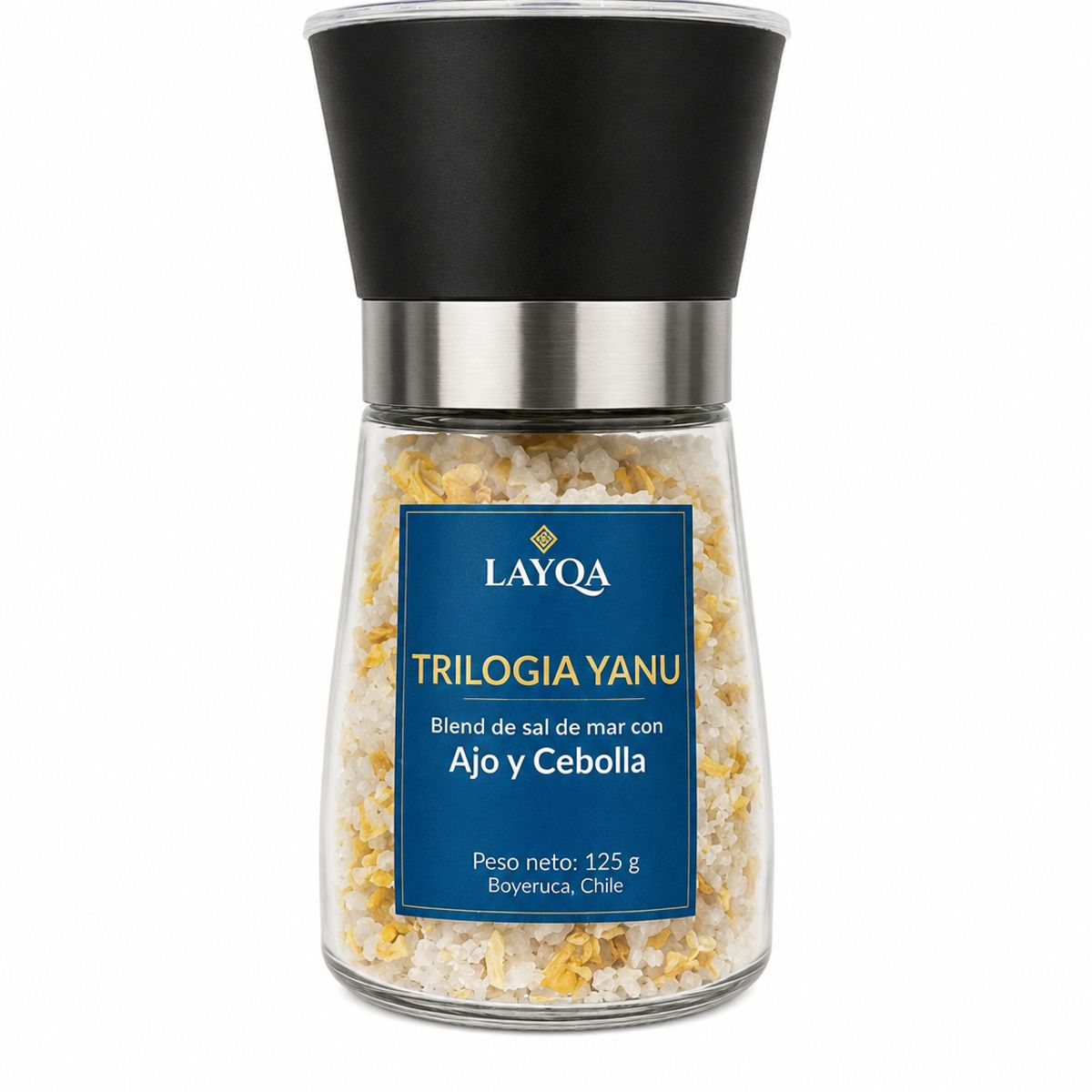 LAYQA - Sal de Mar con Ajo y Cebolla Trilogía Yanu Layqa 125 g