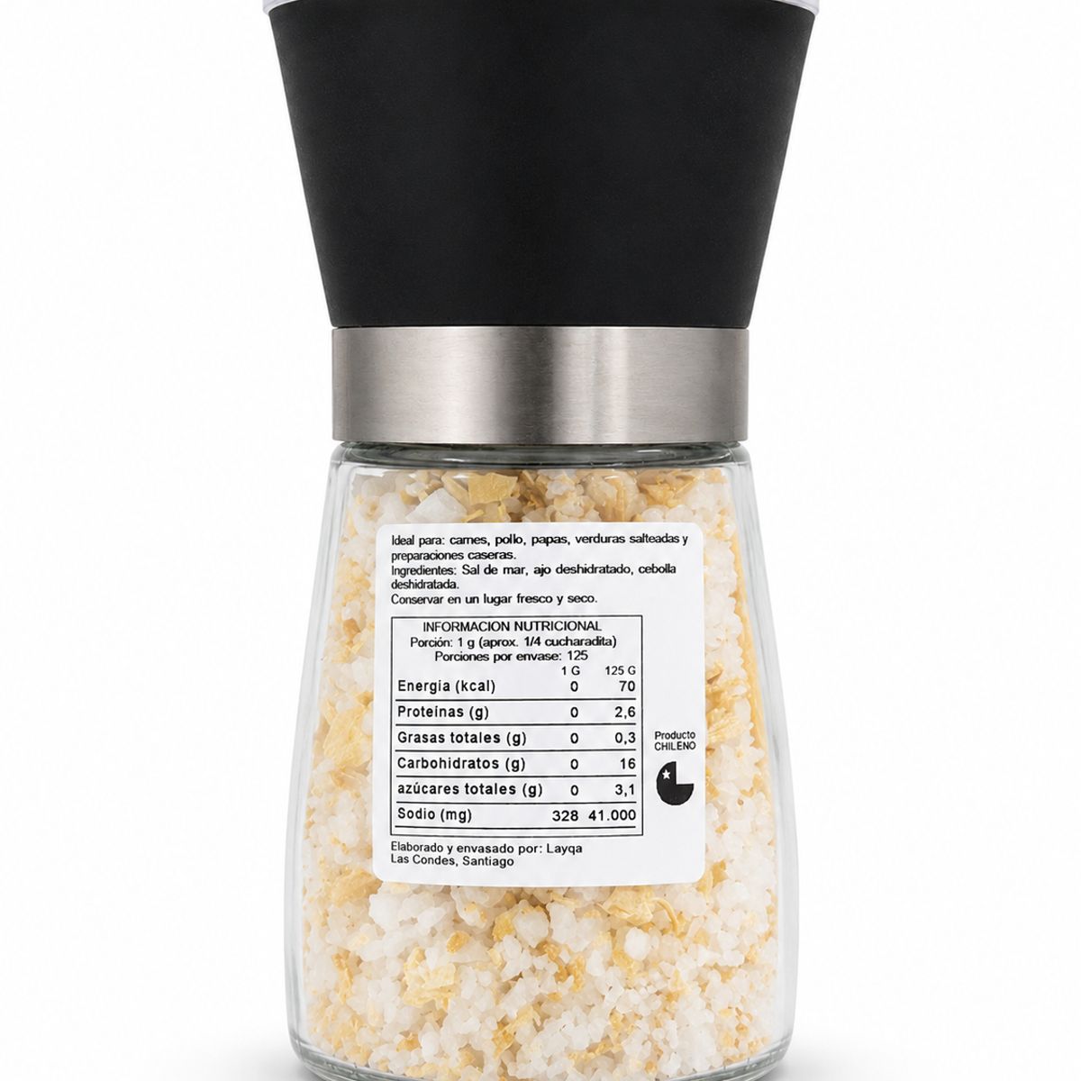 LAYQA - Sal de Mar con Ajo y Cebolla Trilogía Yanu Layqa 125 g