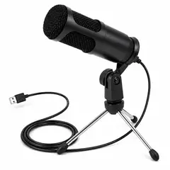 PHILCO - Micrófono Streaming USB Condensador de Estudio C Trípode