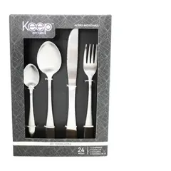 KEEP - Set 24 Cubiertos Silver (2 Mm) Gris