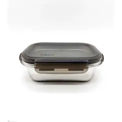 WAYU - Contenedor Hermético Acero Microsafe 1.3 Lt Premium  Gris