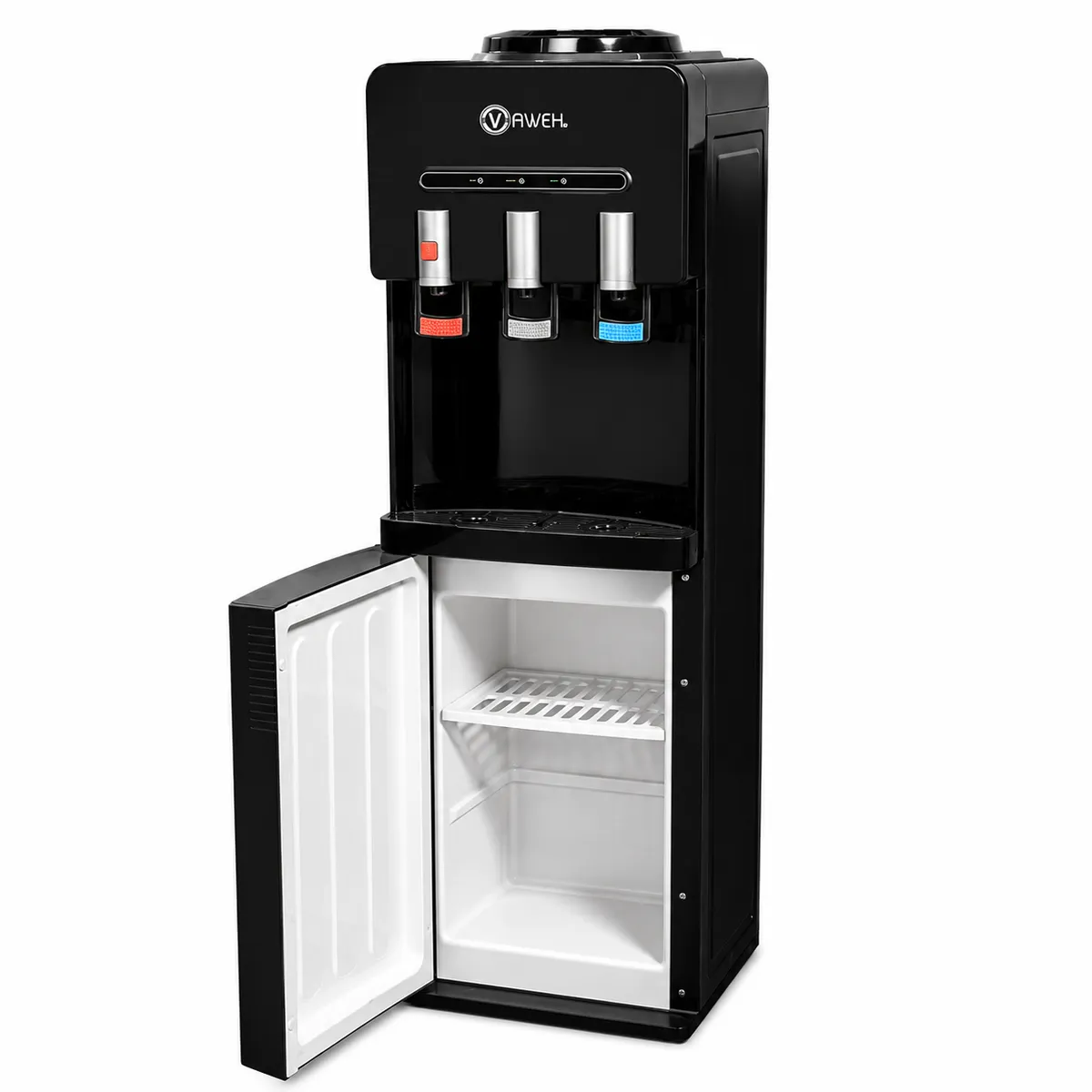DALI - Dispensador de Agua Bidón Superior Fría, Caliente y Natural 3 Llaves Negro