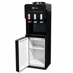 VAWEH - Dispensador de Agua Bidón Superior Fría, Caliente y Natural 3 Llaves Negro