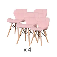 BABYMINE - Set 4 Sillas Nórdicas Eames Mariposa –