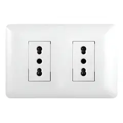 WANT - Enchufe Doble 10/16a 250v Tomacorriente Hembra Blanco Sec