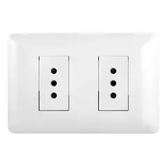 WANT - Tomacorriente Enchufe Hembra Doble 10a 250v Blanco Sec