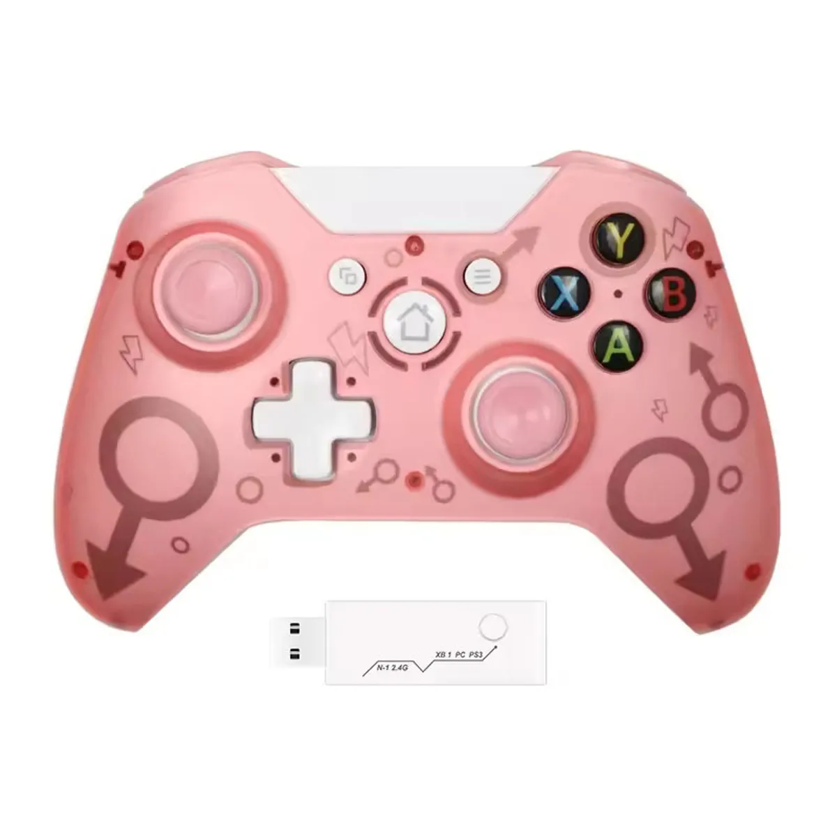 CORRERREY - Mando inalámbrico para Xbox One24 GHz para Xbox One S XP3Windows rosa
