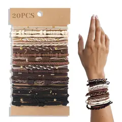 TIOZONEY - Set 20 Collets Goma para el cabello