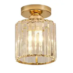 FRANZA - Lámpara de techo de cristal dorado E27