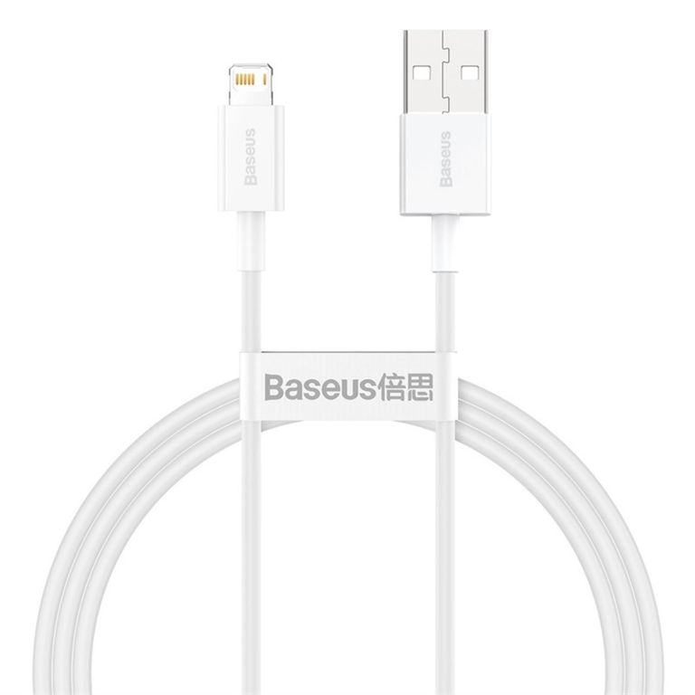 Superior Series Fast Charging Data Cable USB to iP 2.4A 1m White