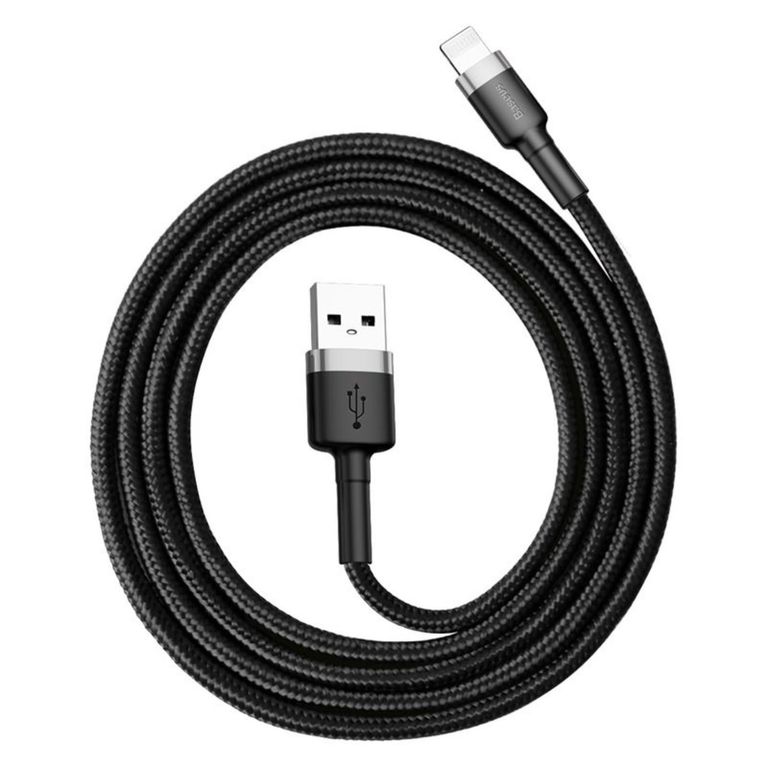 Cafule Cable USB For iP 2.4A 1m Gray+Black