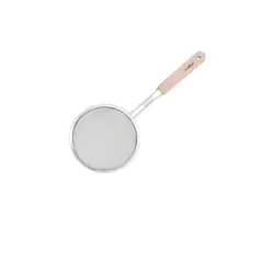GENERICO - Colador de Malla Fina Reforzada Con Mango De Madera 16cm