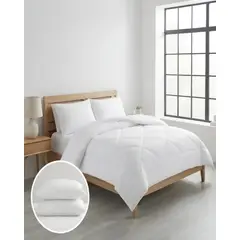MYLHOGAR - Super Pack Cama Super King Plumón Nórdico Extra Suave + Juego de Sábanas + 2 Almohadas y Fundas Toda Temporada