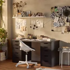IKEA - Cajonera ALEX, negro, 36x70 cm