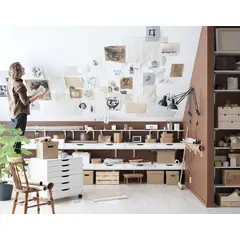IKEA - Cajonera con ruedas ALEX, blanco, 67x66 cm