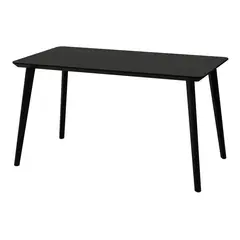IKEA - LISABO Mesa, negro/chapa fresno, 140x78 cm