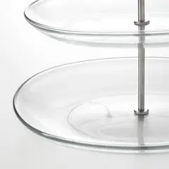 IKEA - KVITTERA porta pasteles vidrio incol/ac inox