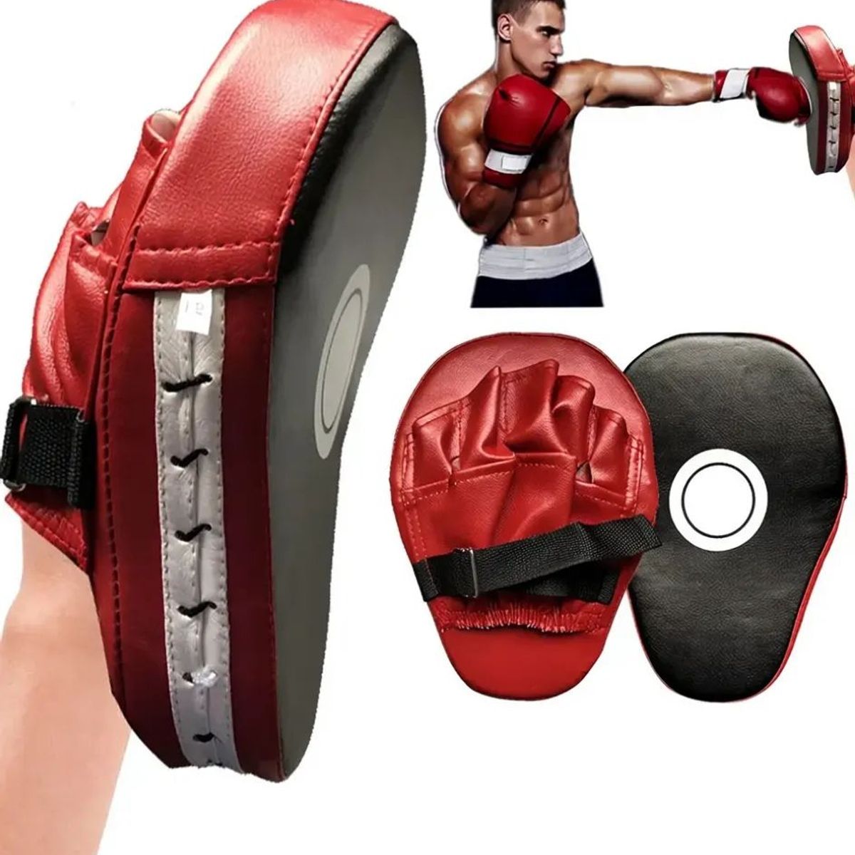 NORPLAT - 2 Focos Karate Boxeo Norplat Manopla Entrenamiento Curvo MMA
