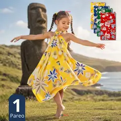 UTILISIMO - Pareo Pascuense Niña Hawaiano Surtidos Danza Fiestas Patrias