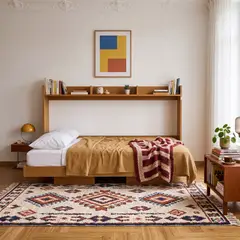 HOGA - Cama Plegable Horizontal 1 Pza Dubái Miel