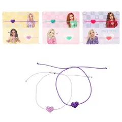 DEPESCHE - Set de pulseras de corazón textil BFF TOPModel
