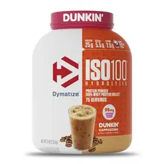 DYMATIZE - Proteina hidrolizada Iso 100 5lb Dunkin Cappuccino