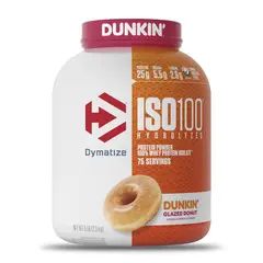 DYMATIZE - Proteina hidrolizada Iso 100 5lb Dunkin Glazed Donut