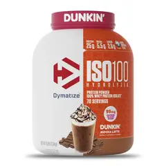 DYMATIZE - Proteina hidrolizada Iso 100 5lb Dunkin Mocha Latte
