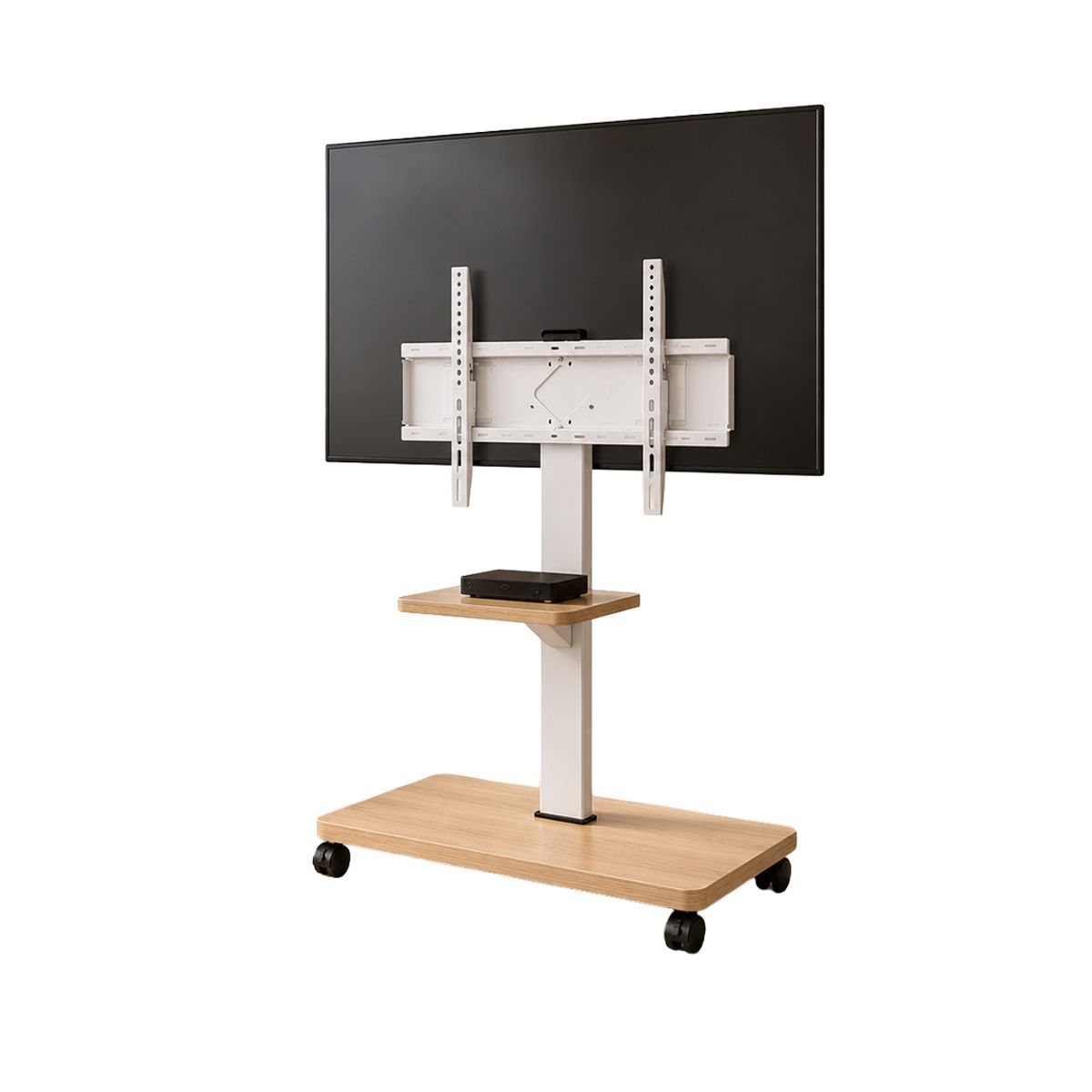 GENERICO - Soporte Tv Móvil Con Ruedas 32 A 75 Base Pedestal blanco