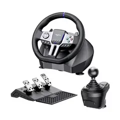 PXN - Volante Gamer V9 Gen2 Con Pedales Y Palanca PC PS4 PS3 y Xbox