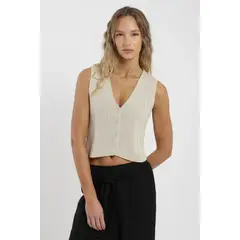 FROENS - Blusa sin mangas Vest tejido