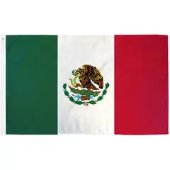 GENERICO - Bandera de México de 60cm x 90cm de Poliéster