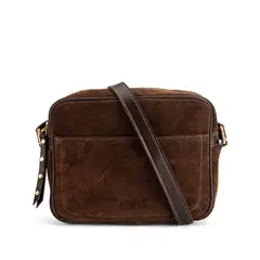 BRAVA - Cartera de cuero modelo ADRIANA Chocolate