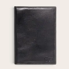 OLKI - Porta Pasaporte / Funda de Cuero Colorado - Negro