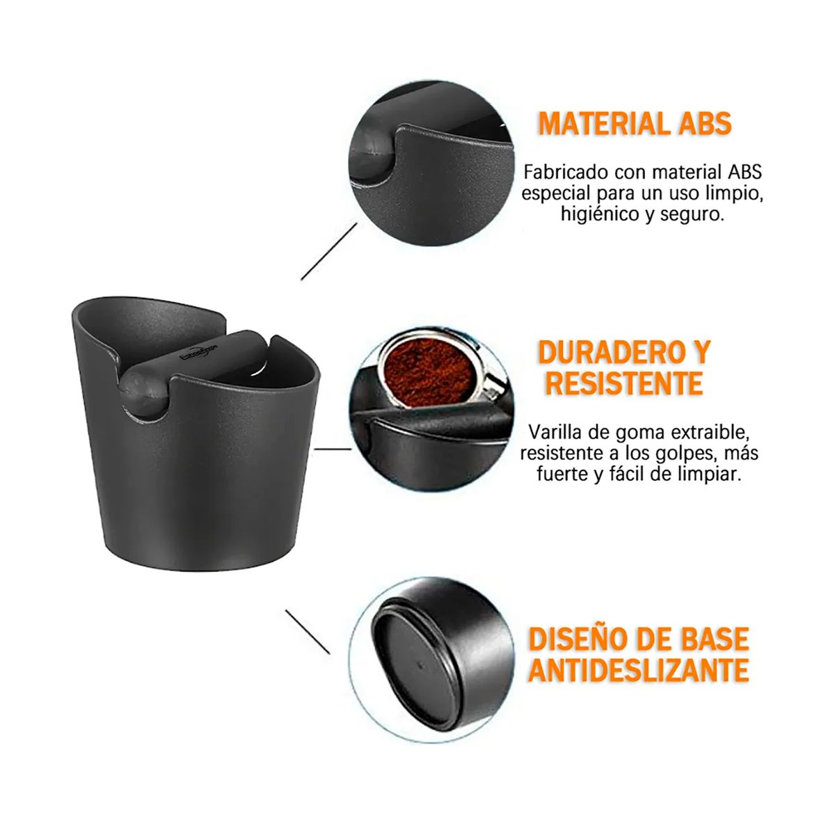 ESHOPANGIE - Knock Box Deposito Borra De Cafe Barista Recipiente Cafetera