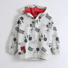 DISNEY - Polerón Abierto Niño Mickey Full Print Gris