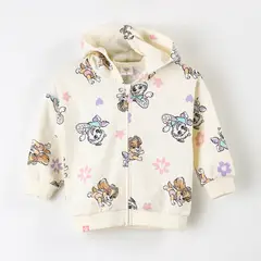 PAW PATROL - Polerón Abierto Niña Full Print Blanco