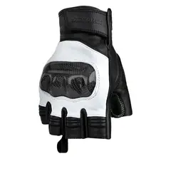 MOTOWOLF - Guantes 0334B De Cuero Para Moto Medio Dedo