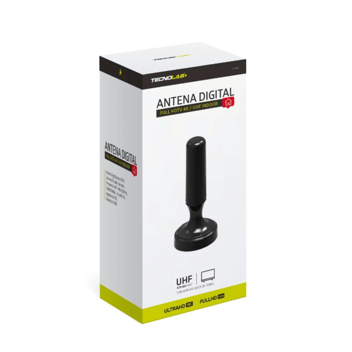 TECNOLAB - Tecnolab -  Antena Digital -  UltraHD 4K UHF Indoor 5 Metros