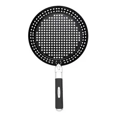 DANGRILL - Grill Redondo 30cm Con Mango Desmontable Asado Parrilla Bbq