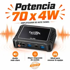 DOPA - Amplificador Digital Compacto Para Auto 4 Canales 70w X4 Ta