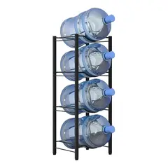 GENERICO - Estante Organizador Osmão Rack 4 Bidones Agua 20 L Plástico Negro BELUG