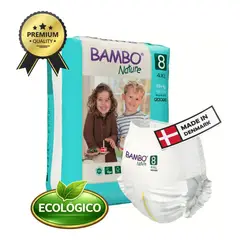 BAMBO NATURE - Pañales Eco Friendly 8 Talla 4xl - Pants Ecológico