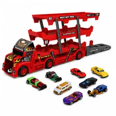 GENERICO - Juguete Camion Transportador Y Lanzador De Autos 9Pzas Infantil