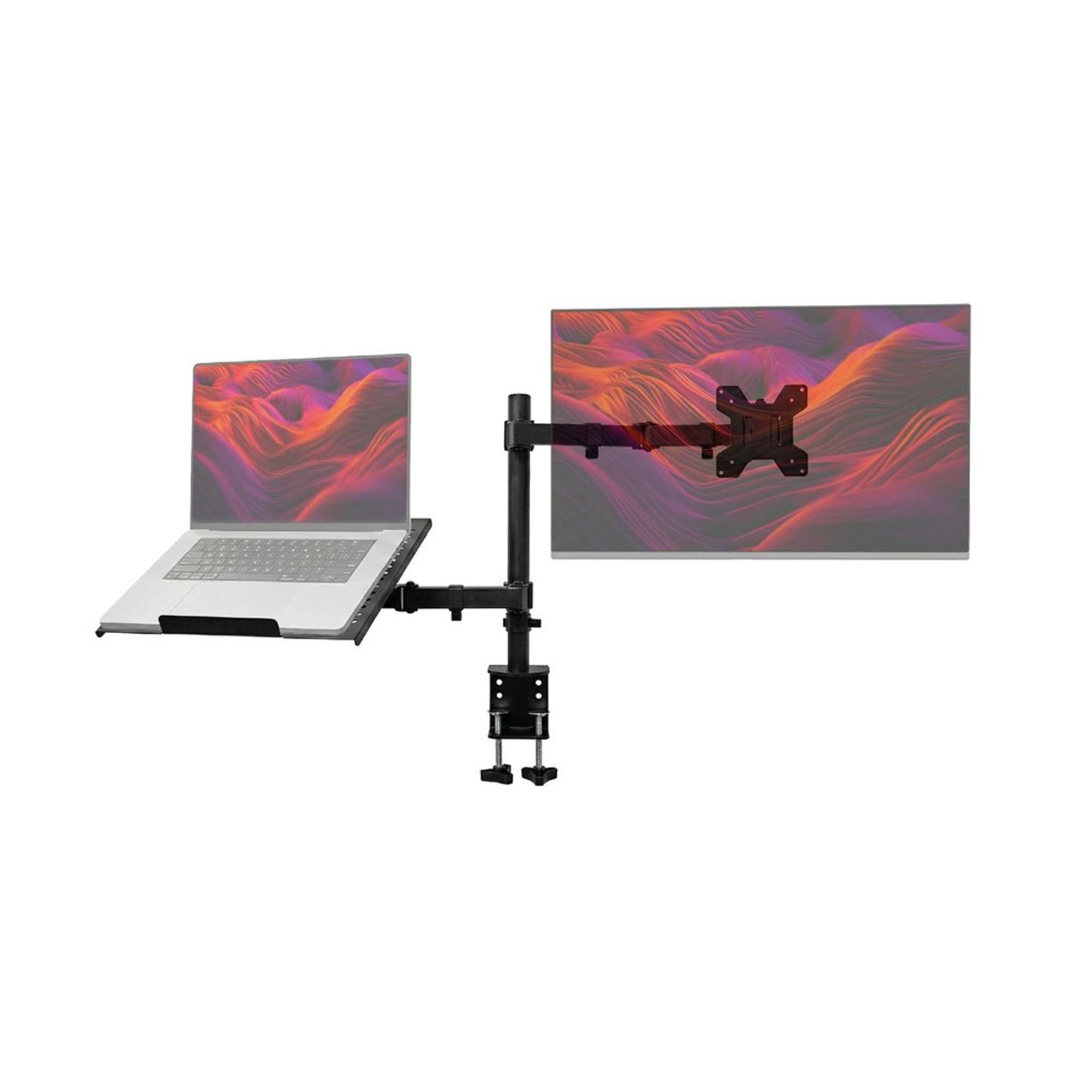 LEVO - Soporte Brazo Doble Monitor Notebook Escritorio LEVO