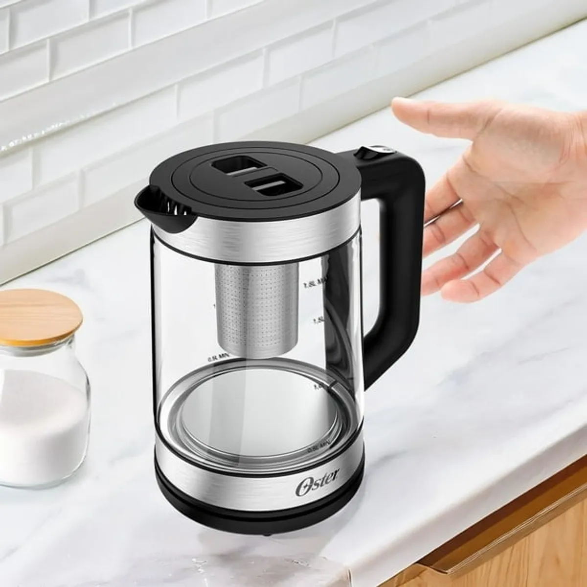 OSTER - Hervidor Electrico De Agua Vidrio 1850W